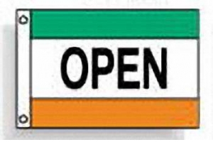 Open (green white orange)